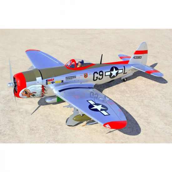 Seagull P-47 Thunderbolt, Chief Ski-U-Mah II (30-38cc) 1.77m / 70in with 3 Piece Retracts