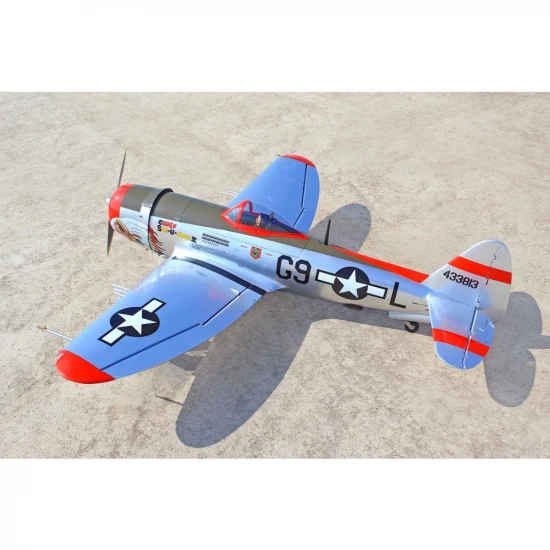 Seagull P-47 Thunderbolt, Chief Ski-U-Mah II (30-38cc) 1.77m / 70in with 3 Piece Retracts