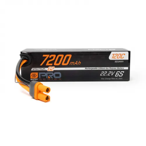 Spektrum 22.2V 7200mAh 6S 120C Smart G2 LiPo - IC5