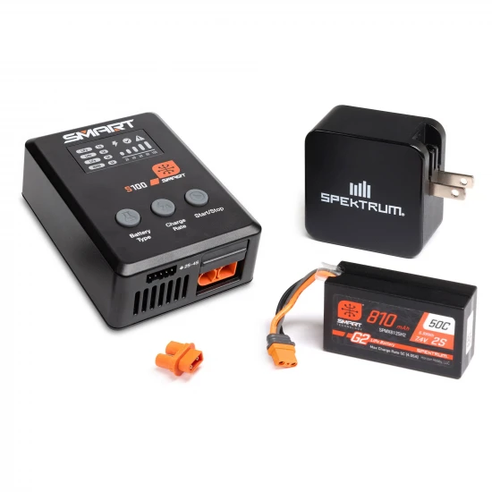 Spektrum SMART Powerstage Surface Bundle - 810mAh 2S 50C LiPo Battery With 100W USB-C Charger