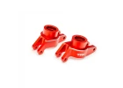 Traxxas Carriers, stub axle (red-anodised 6061-T6 aluminium) (rear) (left + right)
