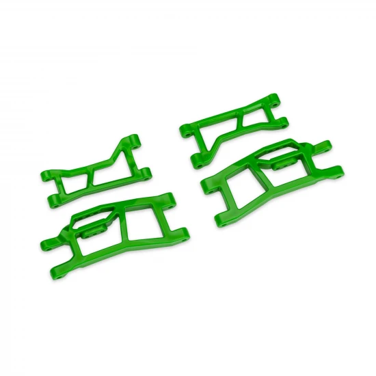 Traxxas Suspension arms, front (upper left (1), upper right (1), lower left (1), lower right (1) (green) (for use with 10790 Mini MAXX WideMaxx suspension kit)