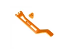 Traxxas Battery hold-down, hold-down post (orange-anodised 6061-T6 aluminium), 3x15mm BCS (with threadlock) (1)