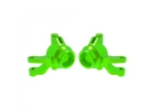 Traxxas Steering blocks, 6061-T6 aluminium (green-anodised) (left + right), 3x12mm SS (with threadlock) (4), 3x15mm BCS (with threadlock) (2)