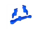 Traxxas Steering bellcranks, draglink (blue-anodised 6061-T6 aluminium), 3x13mm SS (with threadlock) (2), 3x12mm BCS (with threadlock) (2), 5x8x2.5mm ball bearings (2), 5x10x4mm ball bearings (2)