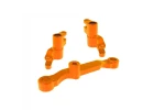 Traxxas Steering bellcranks, draglink (orange-anodised 6061-T6 aluminium), 3x13mm SS (with threadlock) (2), 3x12mm BCS (with threadlock) (2), 5x8x2.5mm ball bearings (2), 5x10x4mm ball bearings (2)