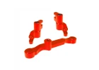 Traxxas Steering bellcranks, draglink (blue-anodised 6061-T6 aluminium), 3x13mm SS (with threadlock) (2), 3x12mm BCS (with threadlock) (2), 5x8x2.5mm ball bearings (2), 5x10x4mm ball bearings (2)