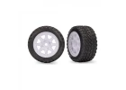 Traxxas White Front Mini Rally Wheels with Rally Tires (2)