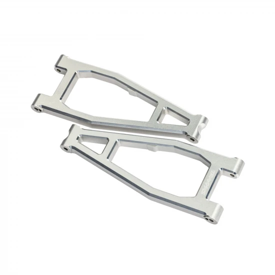 Traxxas Suspension arms, upper (left + right, front) (6061-T6 aluminium, silver-anodised), 3x8mm BCS (with threadlock) (8)
