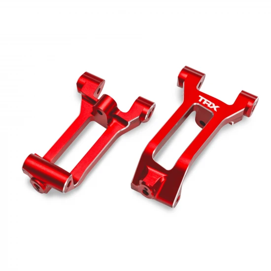 Traxxas Caster blocks (c-hubs), 6061-T6 aluminium (red-anodised), left + right, 3x8mm BCS (with threadlock) (6)