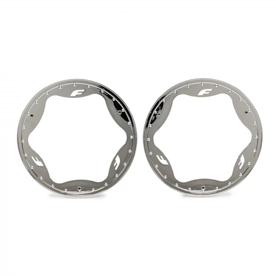 Traxxas Beadlock rings, rear, chrome (4.3) (2)