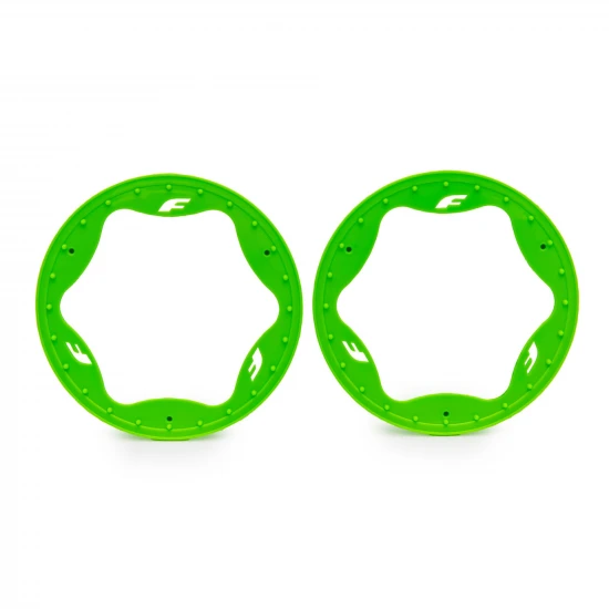 Traxxas Beadlock rings, rear, green (4.3) (2)
