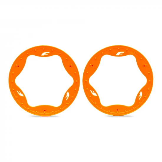 Traxxas Beadlock rings, rear, orange (4.3) (2)