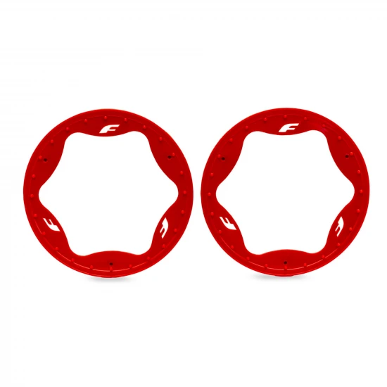 Traxxas Beadlock rings, rear, red (4.3) (2)