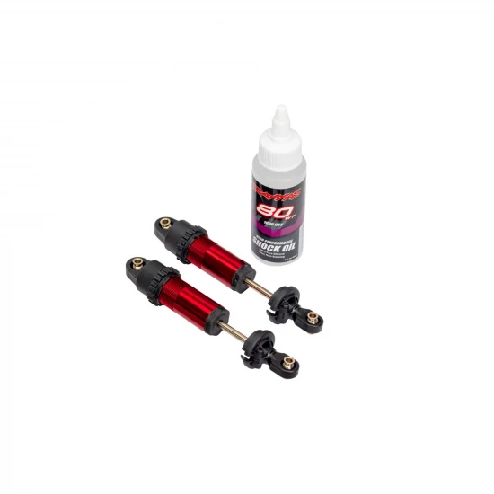 Traxxas Shocks, GT-MAXX, front, aluminium, red-anodised (fully assembled w/o springs) (2)