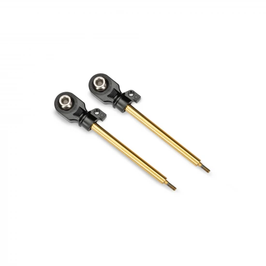 Traxxas Shock shafts, GT-MAXX, 72mm (assembled with rod ends + hollow balls) (TiN-coated) (2)