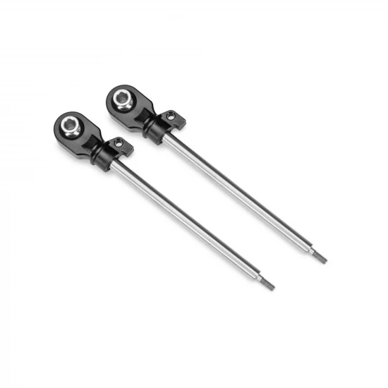 Traxxas Shock shafts, GT-MAXX, 110mm (assembled with rod ends + hollow balls for 4mm pins) (steel, chrome finish) (2)