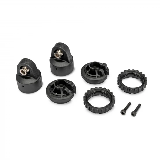 Traxxas Shock caps, GT-MAXX shocks (for 4mm pins)/ spring perch/ adjusters/ 2.5x14 CS (2) (for 2 shocks)