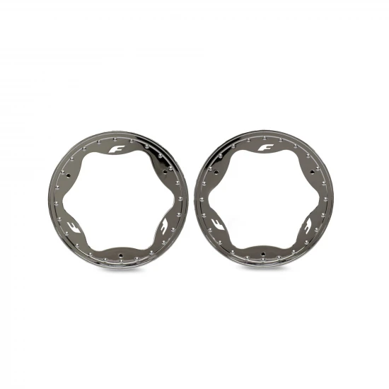 Traxxas Beadlock rings, front, chrome (3.5) (2)