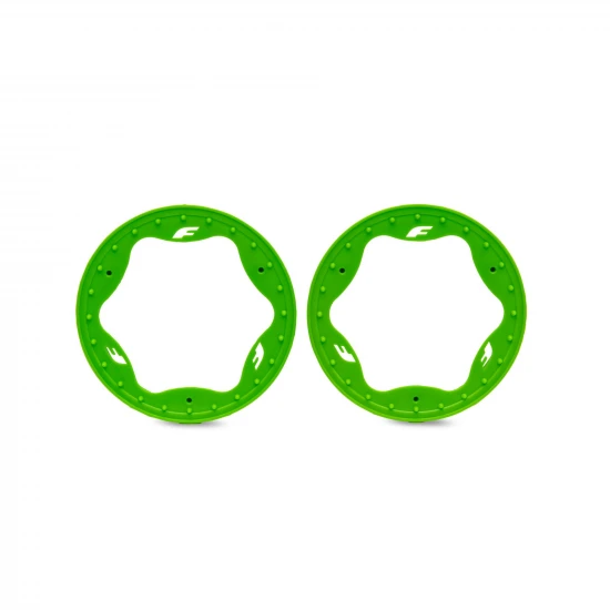 Traxxas Beadlock rings, front, green (3.5) (2)