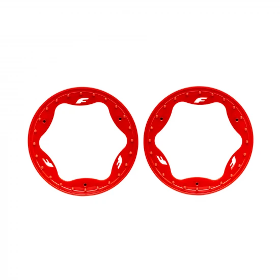 Traxxas Beadlock rings, front, red (3.5) (2)