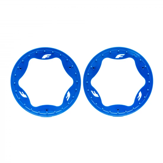 Traxxas Beadlock rings, rear, blue (3.9) (2)