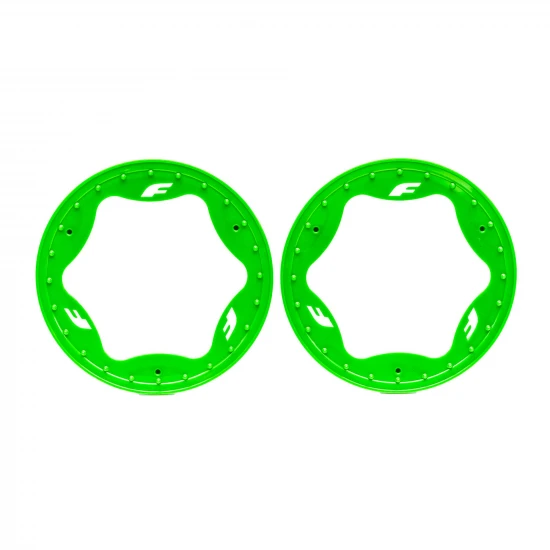 Traxxas Beadlock rings, rear, green (3.9) (2)