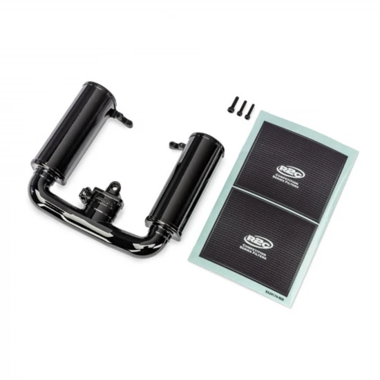 Traxxas Engine intake, black/ 3x12mm CS (1)/ 2.5x12mm CS (2)