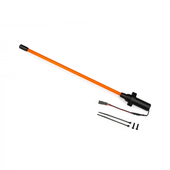 Traxxas Whip light, LED, orange (assembled) (1)/ 3x12mm BCS (2) (replacement for 1 whip light, left or right) (requires 6588X accessory power supply)