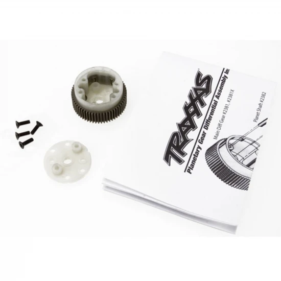 Traxxas Main diff with steel ring gear/ side cover plate/ screws (Bandit Stampede Rustler)