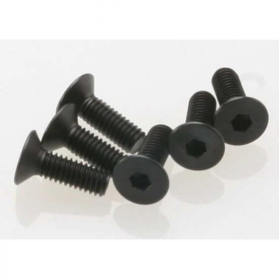 Traxxas Screws 4x12mm countersunk machine (hex drive) (6)