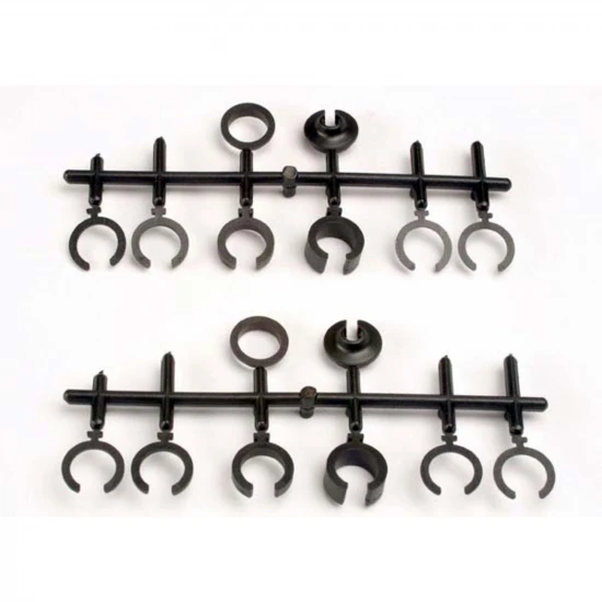 Traxxas Spring retainers upper lower (2)/ spring pre-load spacers: 1mm (4)/ 1.5mm (2)/ 2mm (2)/ 4mm (2)/ 8mm (2) (Big Bore Shocks)