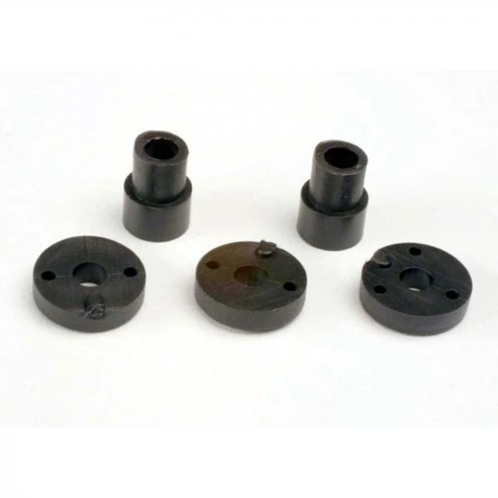 Traxxas Piston head set (2-hole (2)/ 3-hole (2)/ Shock mounting bushings washers (2) (Big Bore Shocks)
