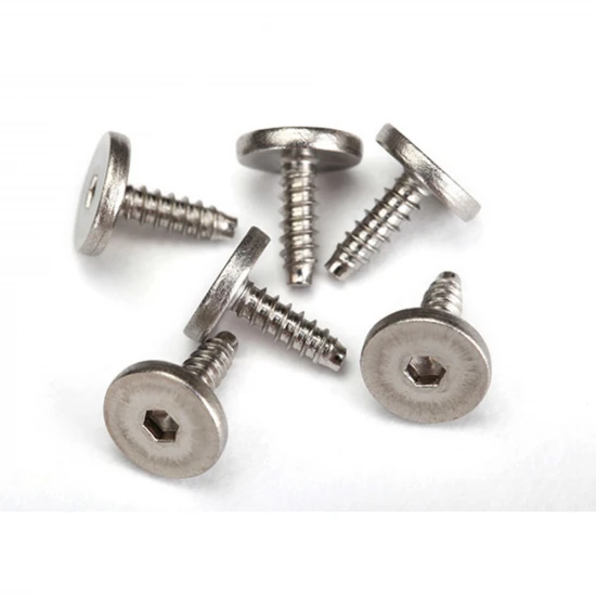 Traxxas Screws 2.6x8mm flathead machine self-tapping (hex drive) (6)