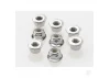 Traxxas M4 Nuts - Flanged Nylon Locking Steel Serrated (8)