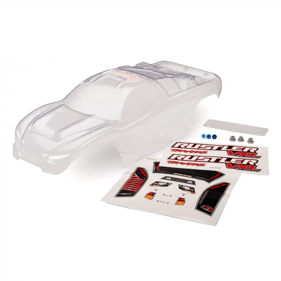 Traxxas Body Rustler (clear requires painting)/window lights decal sheet/ wing and Aluminium hardware