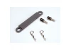 Traxxas Battery hold-down plate (grey) / metal posts (2) / body clips (2)