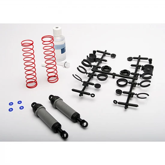Traxxas Ultra Shocks (grey) (xx-long) (complete w/ spring pre-load spacers springs) (rear) (2)