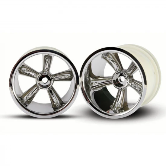 Traxxas Pro Star Chrome Wheels - 2.2 Inch Diameter - 12mm Hex Fit