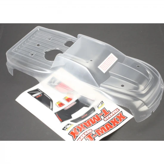 Traxxas T-MAXX Clear Body (long wheelbase) (requires painting)/ window lights decal sheet