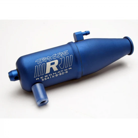 Traxxas Tuned pipe Resonator R.O.A.R. legal blue-anodized (Aluminium single chamber) (fits Jato N. Rustler N. 4-Tec with TRX Racing Engines)