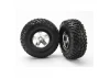 Traxxas SCT Short Course Tyres on SCT Chrome/Black Wheels - 12mm Hex (2)