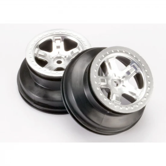 Traxxas Short Course Chrome SCT Wheels - Chrome Beadlock - 12mm Hex (2) (2WD Front)