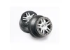 Traxxas Short Course Chrome SS Wheels - Black Beadlock - 12mm Hex (2) (2WD Front)