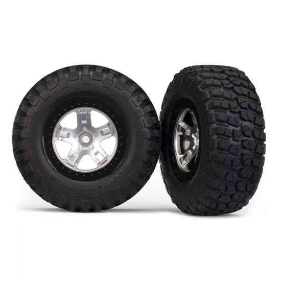 Traxxas BF Goodrich Short Course Tyres on SCT Chrome/Black Wheels - 12mm Hex (2)