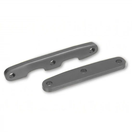 Traxxas Bulkhead, tie bars, Front + Rear, aluminium (Grey-anodised)