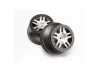 Traxxas Short Course Satin Chrome SS Wheels - Black Beadlock - 12mm Hex (2)