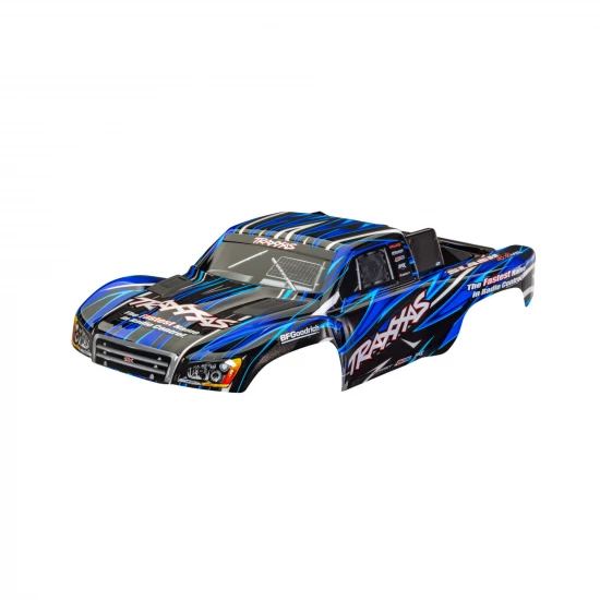 Traxxas Body, Slash 4X4 (also fits Slash VXL + Slash 2WD), blue (painted, decals applied) (assembled with front + rear latches for clipless mounting)