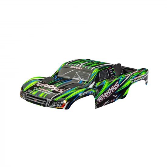 Traxxas Body, Slash 4X4 (also fits Slash VXL + Slash 2WD), green (painted, decals applied) (assembled with front + rear latches for clipless mounting)