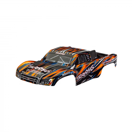 Traxxas Body, Slash 4X4 (also fits Slash VXL + Slash 2WD), orange (painted, decals applied) (assembled with front + rear latches for clipless mounting)